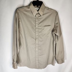 Van Heusen Beige Button Down Dress Shirt Size 18